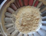 A picture of step 1 of Besan ki koki.