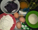 Foto langkah ke 1 dari resep Brownies Kukus Ubi Ungu.