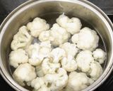 A picture of step 2 of Cauliflower with soya bean sauce.