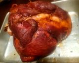 A picture of step 1 of Deep Fried Pork Shoulder Cured Picnic Ham.