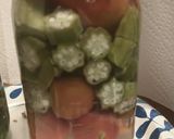 A picture of step 1 of Pickled Okra and Tomatoes.
