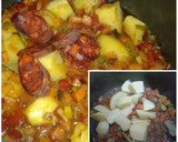 Foto del paso 5 de la receta: Estofado de alcachofas con verduras, chorizo y nueces