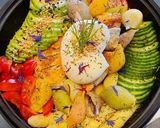 Une image de l'étape 7 de Buddha Bowl aux Pâtes colorées et Poulet.