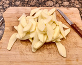 Foto del paso 8 de la receta: Pastel con crema, manzanas y nueces (Cake with cream, apples and nuts)