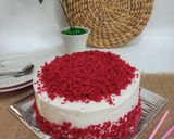 Foto langkah ke 7 dari resep Kue Tart Red Velvet Kukus.