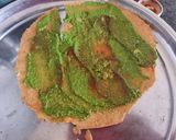 A picture of step 1 of Khakhra topping.