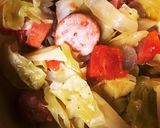 A picture of step 4 of Sausage And Rotel Cabbage.