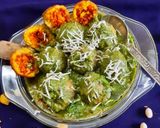 A picture of step 13 of Stuffed peanut chickpeas koftas in Spinach Curry.