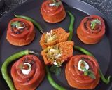 A picture of step 15 of Red velvet dhokla.
