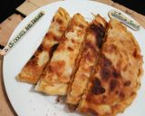 A picture of step 8 of Mexican Cheese paratha😃😃.