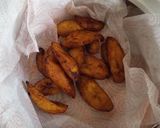 A picture of step 1 of Fried plantains #quick fix breakfast.