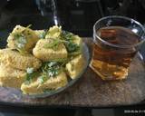 Khaman with Apple juice homemade recipe both recipe step 3 photo