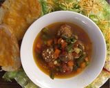 A picture of step 1 of Meatball soup.