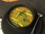 Sayur lompong atau batangkeladi kuah pedas