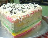 Foto langkah ke 8 dari resep Rainbow Cake Kukus Lembut.