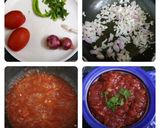 A picture of step 8 of Lentil Nachos with salsa and sauce.
