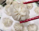 Hình bước làm 3 của món Sủi cảo chay sốt đậu hũ tứ xuyên