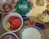 A picture of step 1 of Mutton haryali biryani.