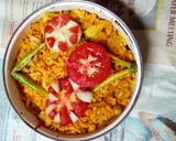 A picture of step 6 of Poha with veggies.