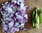 A picture of step 2 of Brahmi  leaves and egg subji.