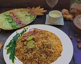 A picture of step 5 of Karachi special beef biryani.