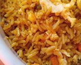 A picture of step 1 of Chinese fried rice.
