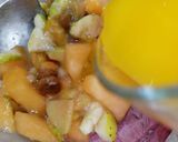 A picture of step 2 of Tangu fruit chaat.