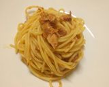 A picture of step 3 of Staying at home basic tuna spaghetti.