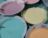 Foto langkah ke 5 dari resep Rainbow cake kukus.