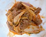 Hình bước làm 5 của món Thịt bò xào kimchi