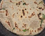 A picture of step 7 of Stuffed Bajri rotlo with spring onions and methi.