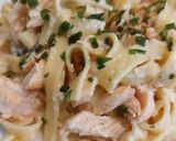 Une image de l'étape 10 de Tagliatelles boursin saumon.