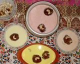 A picture of step 14 of Gulab jamun with Rabri rose flavour and in butter scotch, vanilla, rajbhog flavour.