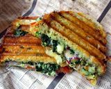 A picture of step 6 of Bombay style street sandwich.