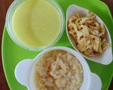 Foto langkah ke 8 dari resep MPASI 9+ "Bubur tim sayur kuah kari & telur dadar".