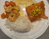 A picture of step 6 of Grilled Mango Sweet Pepper Shrimp.