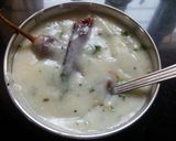 A picture of step 4 of Tandulachi ukad (Rice Flour Porridge).