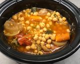 A picture of step 3 of Chickpeas with Vegetables in the Crockpot (Slow Cooker).