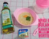 Foto langkah ke 3 dari resep MPASI 6 BULAN (BUBUR AYAM WORTEL) Menu Lengkap 4 bintang ⭐.