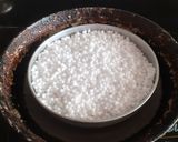A picture of step 1 of Farali sago appam.