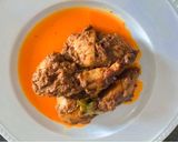 A picture of step 7 of Rendang daging babi.