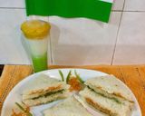 A picture of step 4 of Tricolor Sandwich.