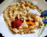 A picture of step 1 of Gatte ki sabzi.