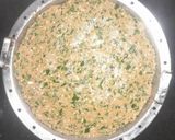 A picture of step 5 of Moringa leaves tikki.