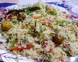 A picture of step 7 of Colourful sabzi pulao.