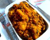 A picture of step 8 of Amaranthus Flavoured Porridge Beans and Yam 😘.