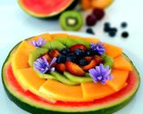 Une image de l'étape 1 de Tarte pastèque aux fruits.