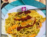 A picture of step 4 of Spicy Ching’s Hakka noodles.
