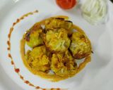 A picture of step 10 of Garlic fried tandoori veg momos.