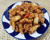 Hình bước làm 3 của món Thịt ba rọi rim sả ớt